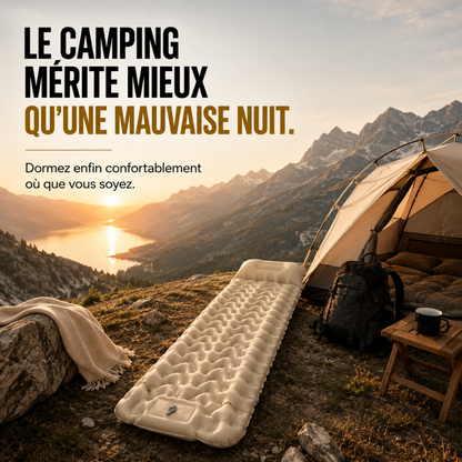 Kampin Nomad™ — Matelas de camping autogonflant avec oreiller intégré