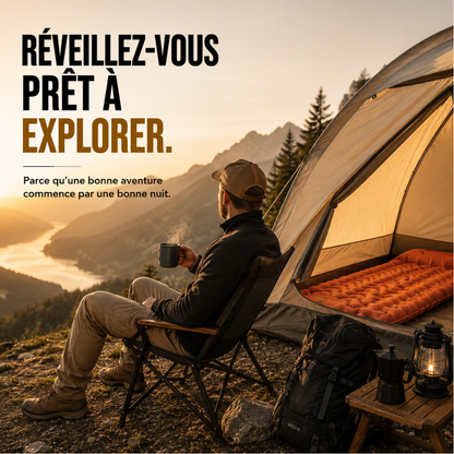 Kampin Nomad™ — Matelas de camping autogonflant avec oreiller intégré