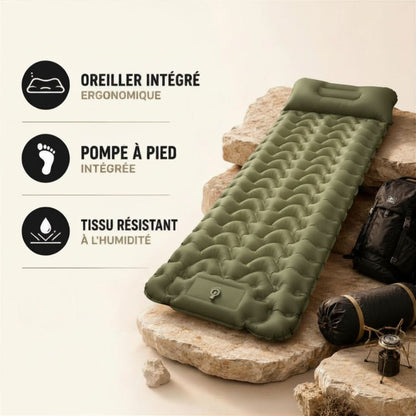 Kampin Nomad™ — Le matelas gonflable qui te suit partout, gonflé en 60 secondes