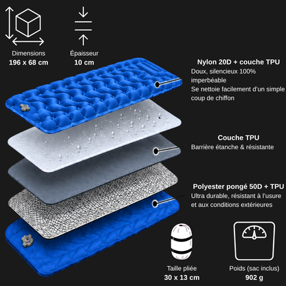 Kampin Nomad™ — Le matelas gonflable qui te suit partout